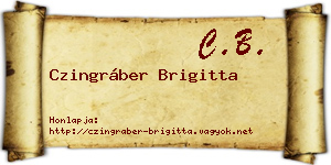 Czingráber Brigitta névjegykártya