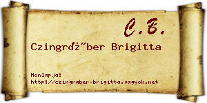 Czingráber Brigitta névjegykártya